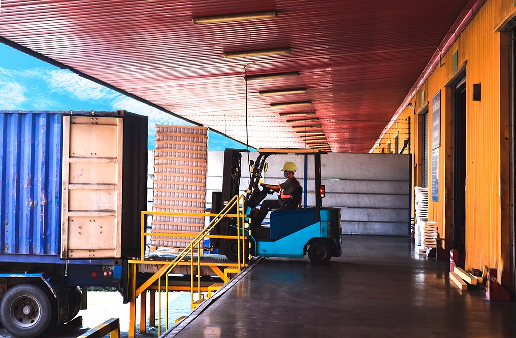 40ft container unloading process
